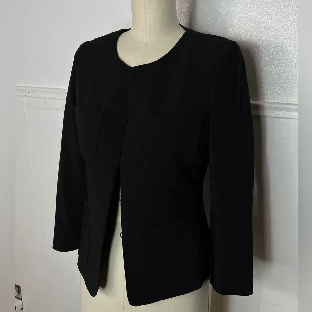 Weekend MaxMara black 90s style Y2K blazer jacket 6
